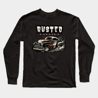 Rusted Warrior 50's Style - Vintage Classic American Muscle Car - Hot Rod and Rat Rod Rockabilly Retro Collection Long Sleeve T-Shirt